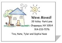 Watercolor House Moving Cards