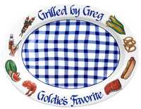 Blue Gingham BBQ Platter