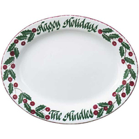 Winter Holly Stoneware Platter