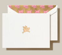When Pigs Fly Boxed Folded Note Cards - Hand Engraved