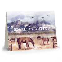 Watercolor Ranch Folded Note Cards