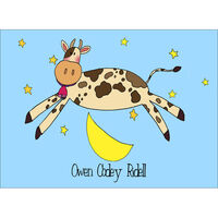 Cow Jumps Over Moon Foldover Note Cards