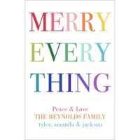 Vertical Colorful Merry Everything Flat Gift Enclosures
