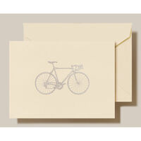 Racing Bike Boxed Folded Note Cards - Hand Engraved