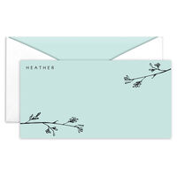 Sketched Branches Flat Monarch Cards - Raised Ink