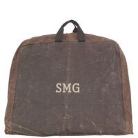 Personalized Waxed Khaki Garment Bag