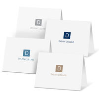 Square Initial Folded Note Card Collection