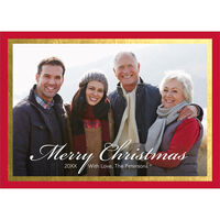 Faux Gold Border Photo Cards