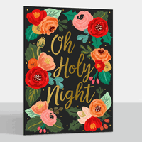 Faux Gold Oh Holy Night Folded Holiday Cards
