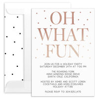 Oh What Fun Faux Foil Invitations