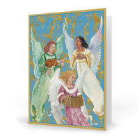 Trio of Singing Angels Folded Holiday Cards