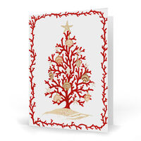 Coral Tree Folded Holiday Cards