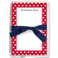 Cherry Polka Dot Memo Sheets in Holder
