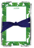 Tropical Leaves Memo Sheets in Holder