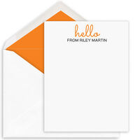 Hello Flat Note Cards