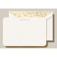 Round Corner Block Thank You Boxed Flat Note Cards