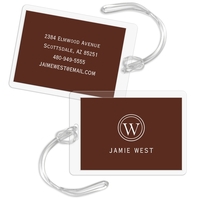 Circle Initial Luggage Tags