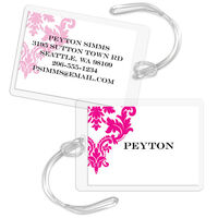 Damask Luggage Tags