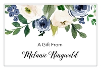 Gray and Ivory Rose Gift Stickers