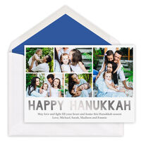 Foil Happy Hanukkah Photo Cards