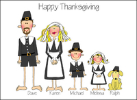 Thanksgiving Family Customized Foldover Note Cards