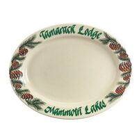 Personalized Pine Cone Oval Platter