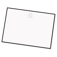 One Initial Flat Note Cards