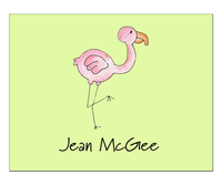 Pink Flamingo Foldover Note Cards