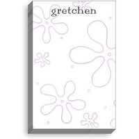 Lavender Flowers on White Notepads