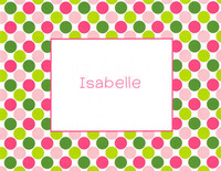 Big Dots Pink and Green Foldover Note Cards