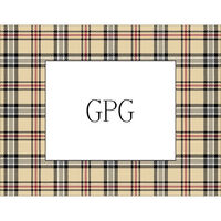Town Plaid Foldover Note Cards