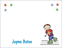Rollerblade Note Cards for Boys or Girls