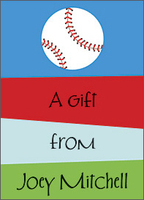 Baseball Stripe Gift Stickers