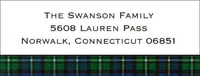 Black Watch Plaid Return Address Labels