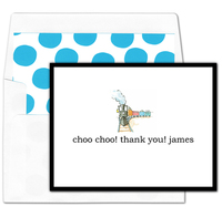Choo Choo Train Foldover Note Cards