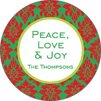 Holiday Brocade Gift Stickers