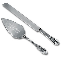 Silver Plated Cake Knife & Servers