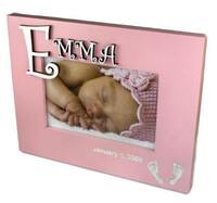 3D Monogram Baby Photo Frames in Pink
