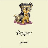 Yorkie Gift Tag on Recycled Stock or Vinyl Label