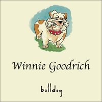 Bulldog Gift Tag on Recycled Stock or Vinyl Label