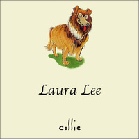 Collie Gift Tag on Recycled Stock or Vinyl Label
