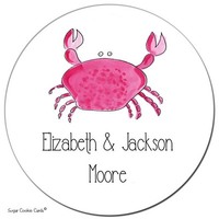Crab Round Gift Stickers