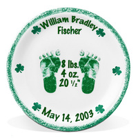 Irish 8-inch Birth Pottery Plate