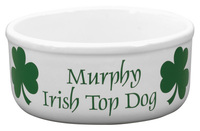 Personalized Irish Top Dog Bowl