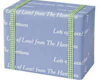 Biloxi Blue Personalized Recycled Gift Wrap