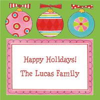 3 Ornaments Holiday Gift Stickers