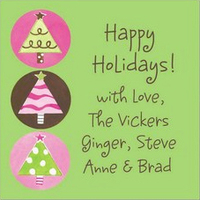 3 Trees Holiday Gift Stickers