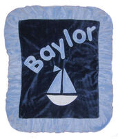 Personalized Sailboat Car Seat Blanket