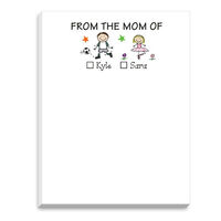 From the Mom or Dad Full Color Small Notepad