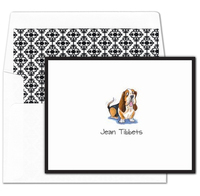 Basset Hound Foldover Note Cards